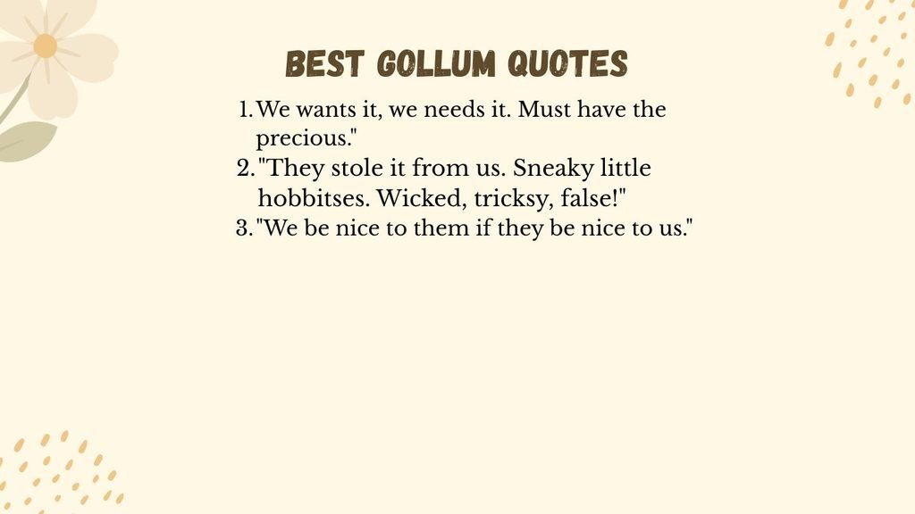Best Gollum Quotes