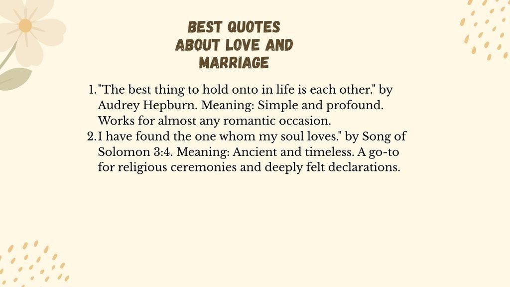 Best Quotes About Love and Marriage