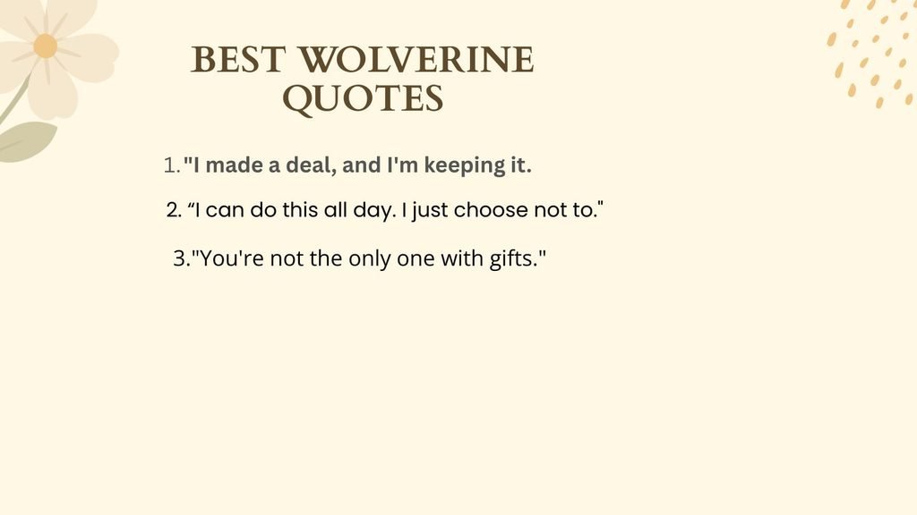Best Wolverine Quotes