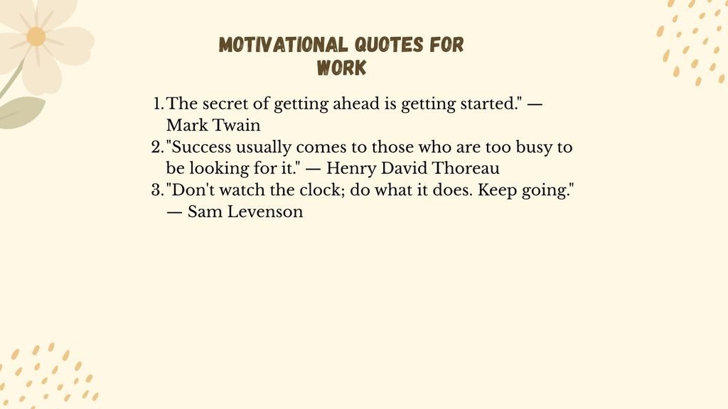 Motivational Quotes for Work