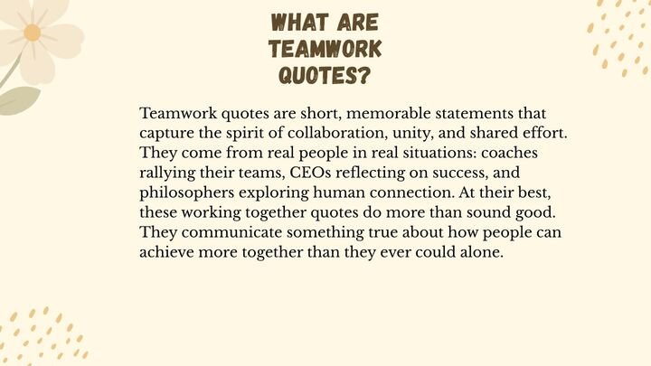 What Are Teamwork Quotes